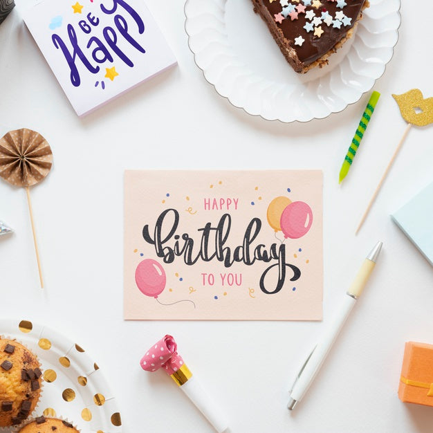 Colorful Happy Birthday Concept Psd