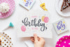 Colorful Happy Birthday Concept Psd