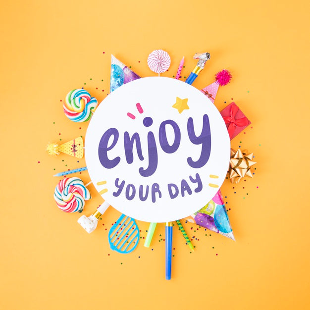 Colorful Happy Birthday Concept Psd