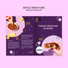 Colorful Mexican Food Bifold Brochure Psd