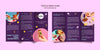Colorful Mexican Food Trifold Brochure Mock-Up Psd