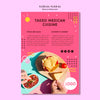 Colorful Mexican Restaurant Flyer Psd