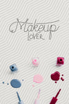 Colorful Nail Polish Make-Up Concept Mock-Up Psd