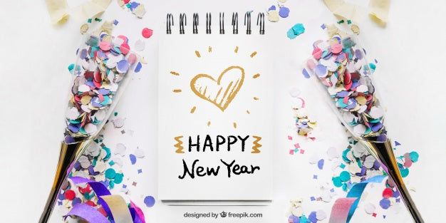 Colorful Notebook Mockup With Christmas Design Psd