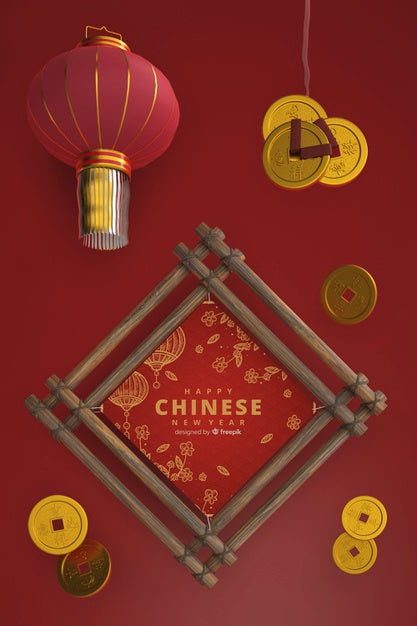 Colorful Ornaments For New Year Celebration Psd