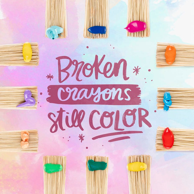 Colorful Paint Concept Mock-Up Psd