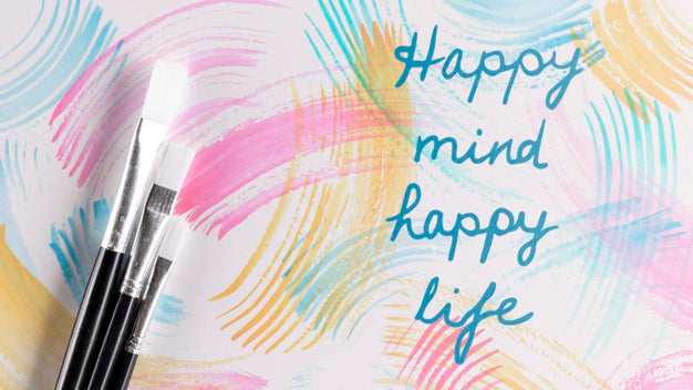 Colorful Paint Concept Mock-Up Psd