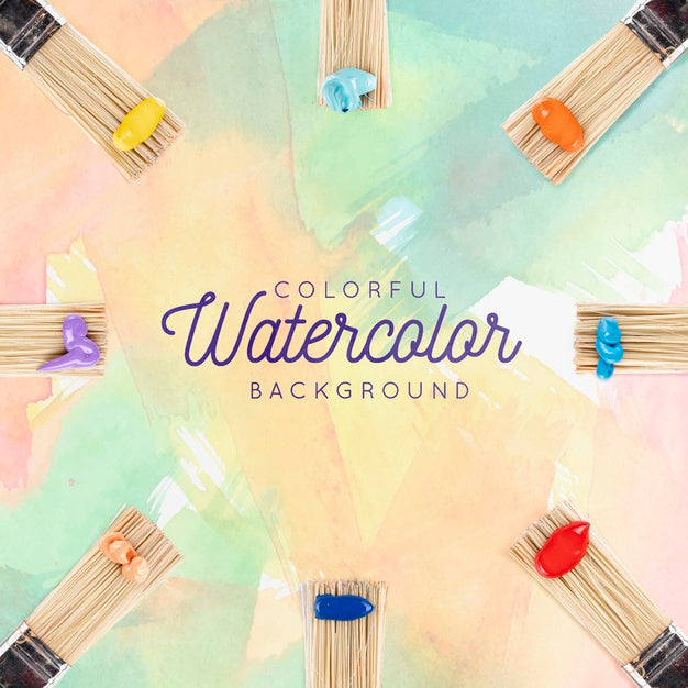 Colorful Paint Concept Mock-Up Psd