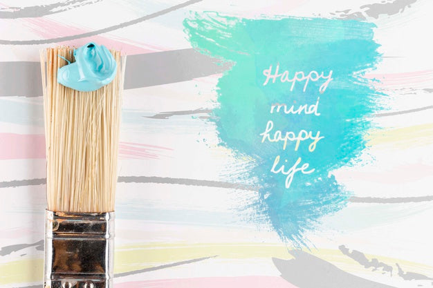 Colorful Paint Concept Mock-Up Psd