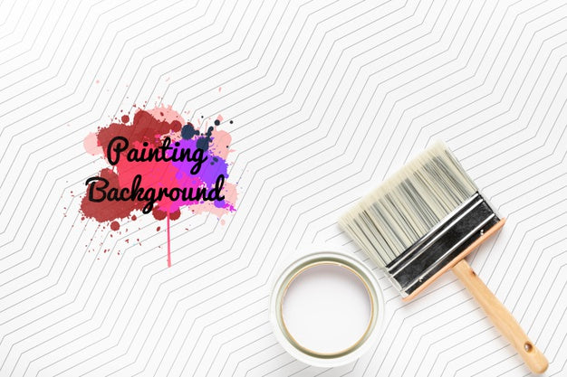 Colorful Painting Concept Mock-Up Psd