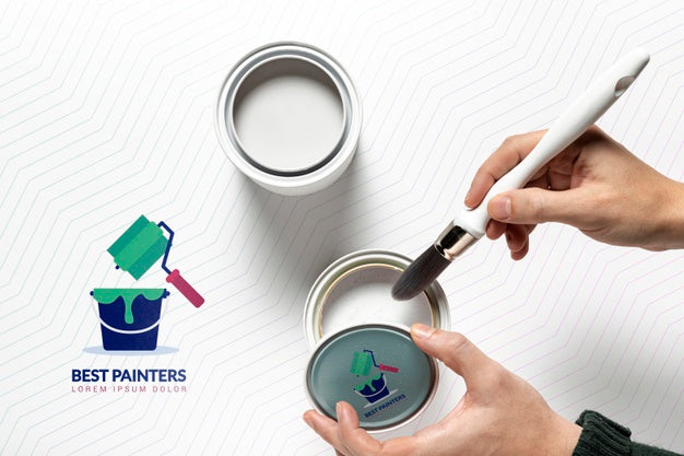 Colorful Painting Concept Mock-Up Psd