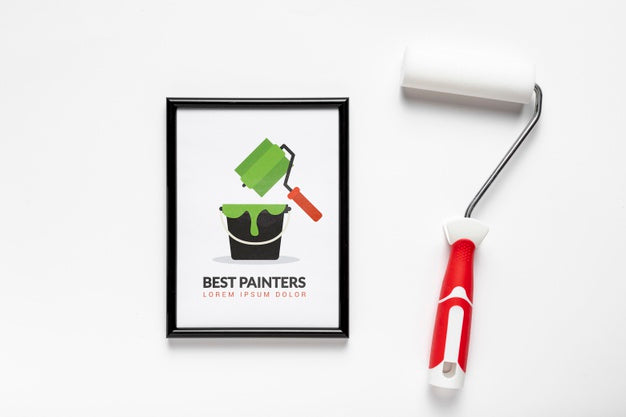 Colorful Painting Concept Mock-Up Psd