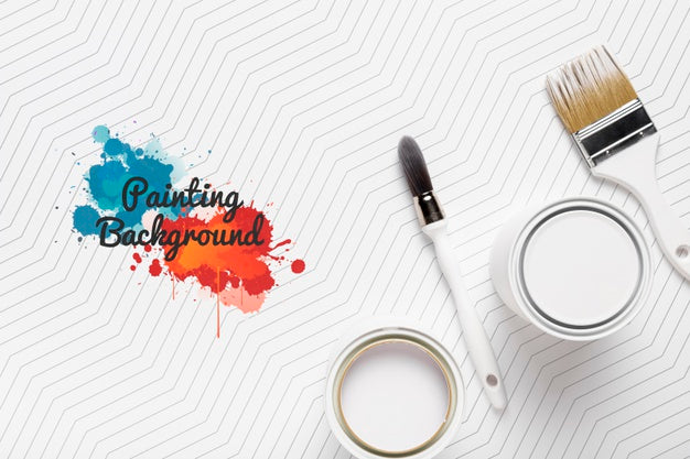 Colorful Painting Concept Mock-Up Psd