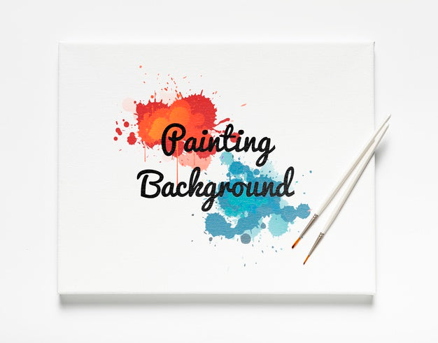 Colorful Painting Concept Mock-Up Psd