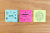 Colorful Post It Mock-Up On Table Psd