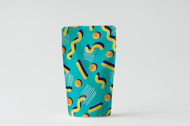 Colorful Product Packaging Sachet Mockup Psd