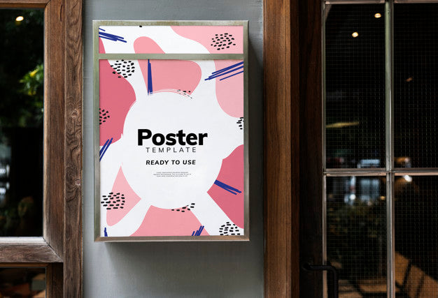 Colorful Restaurant Signage Mockup Design Psd