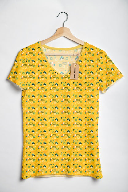 Colorful Shirt Concept Mock-Up Psd