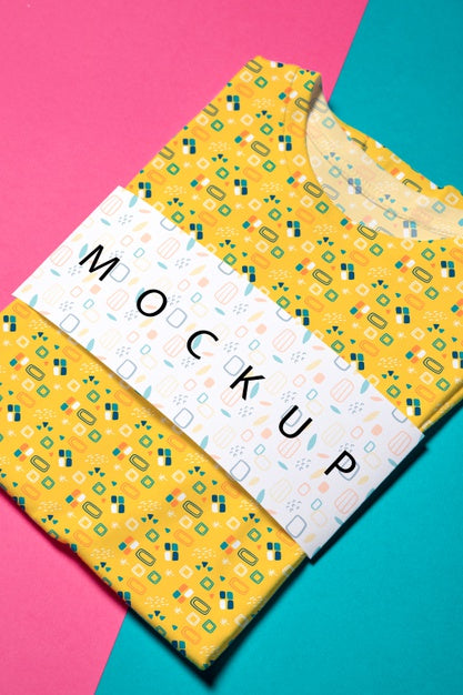 Colorful Shirt Concept Mock-Up Psd