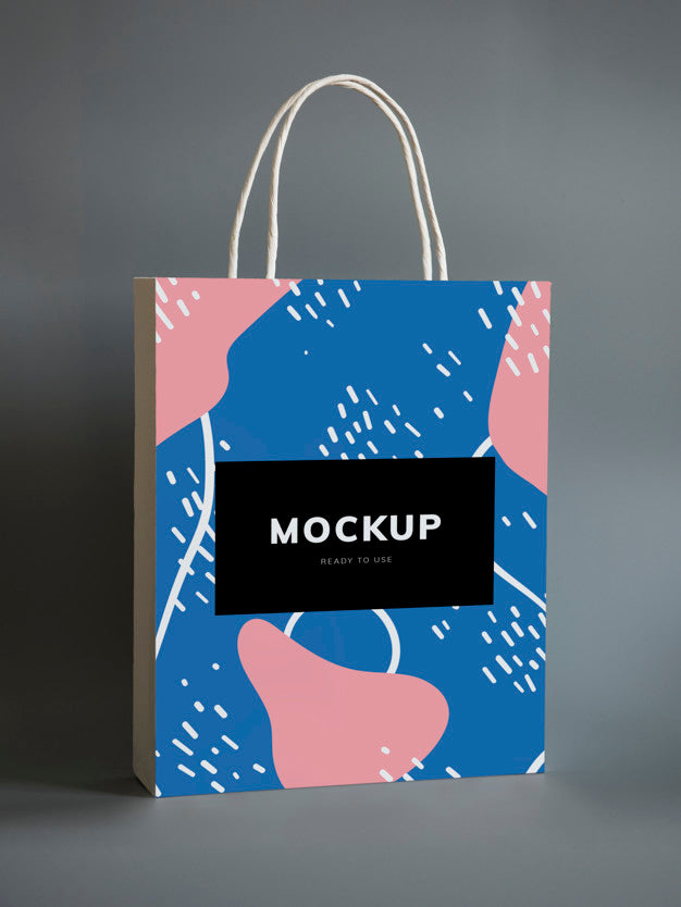 Colorful Shopping Paper Bag Mockup Psd