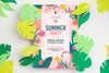 Colorful Summer Concept Mock-Up Psd