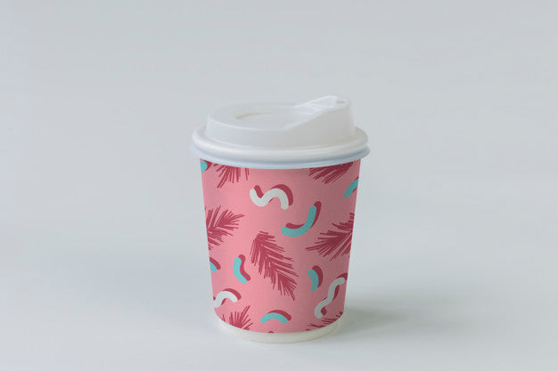 Colorful Takeaway Coffee Cup Mockup Design Psd