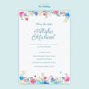 Colorful Wedding Concept Invitation Psd