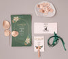 Colorful Wedding Invitation With Flat Lay Psd