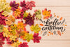 Colourful Arrangement Of Dried Leaves Psd