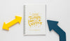 Colourful Arrows And Notebook Mock-Up Psd