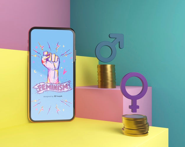 Colourful Girl Power Arrangement Psd