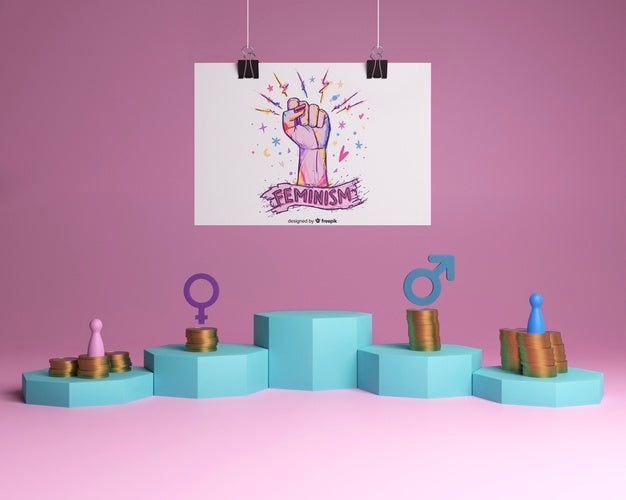 Colourful Girl Power Composition Psd