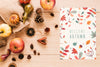 Colourful Notepad With Welcome Autumn Quote Psd