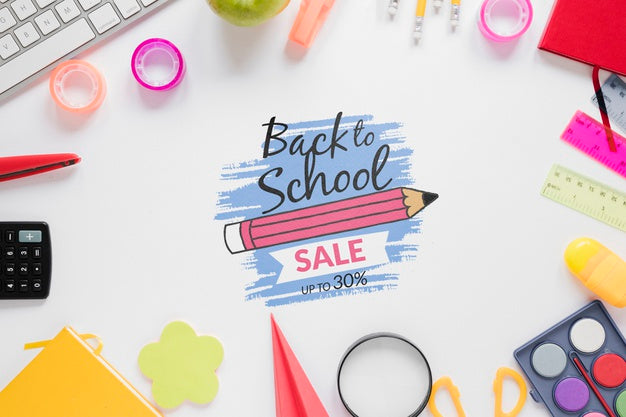 Colourful Supplies For Back To School Psd