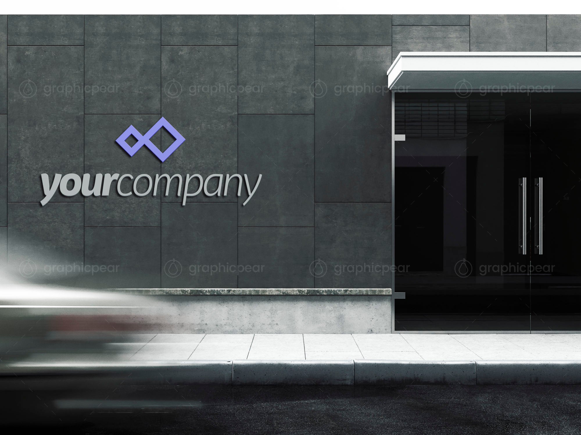 Company Building Sign Mockup