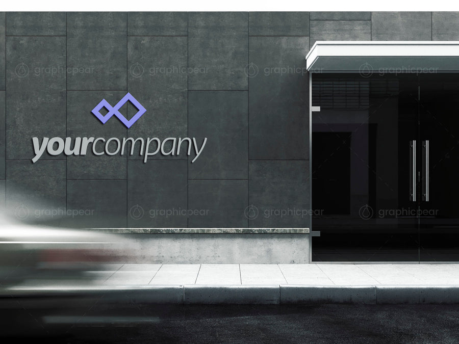 Company Building Sign Mockup