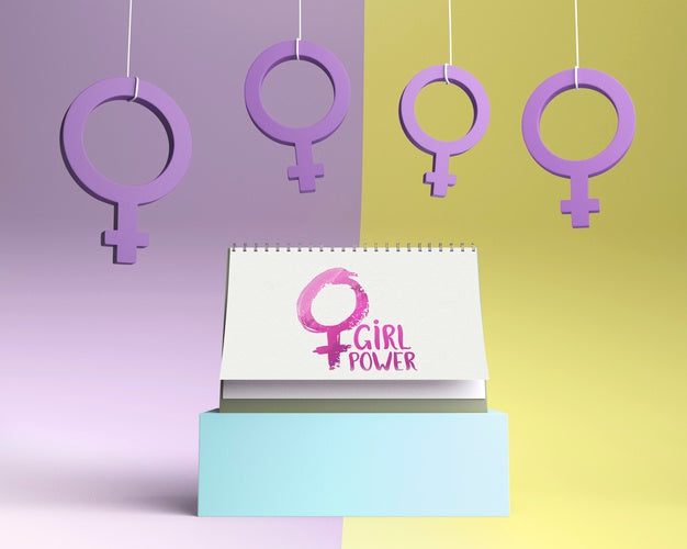 Composition For Girl Power Concept Psd