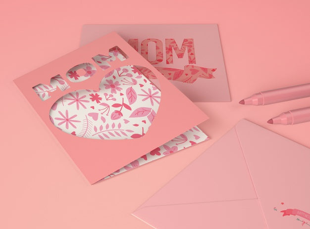 Composition For Mother'S Day Scene Creator With Card Psd