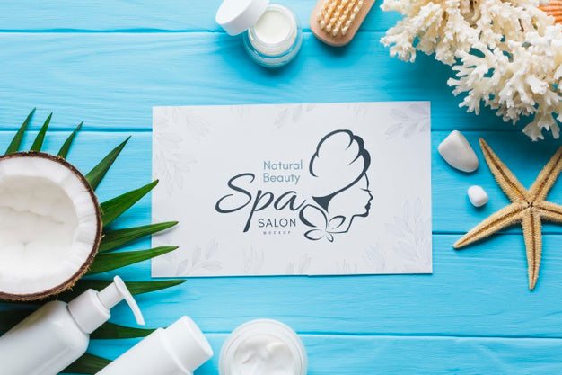 Composition Mock-Up With Spa Elements Psd