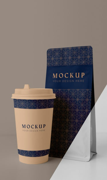 Composition Of Coffee Shop Cup Mock-Up Psd