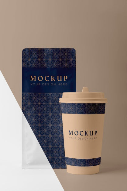 Composition Of Coffee Shop Cup Mock-Up Psd