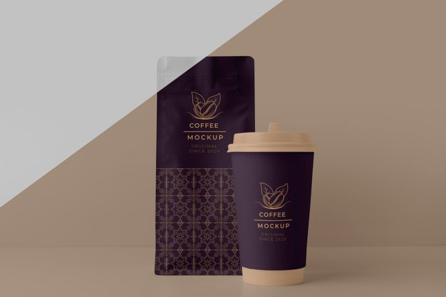 Composition Of Coffee Shop Cup Mock-Up Psd