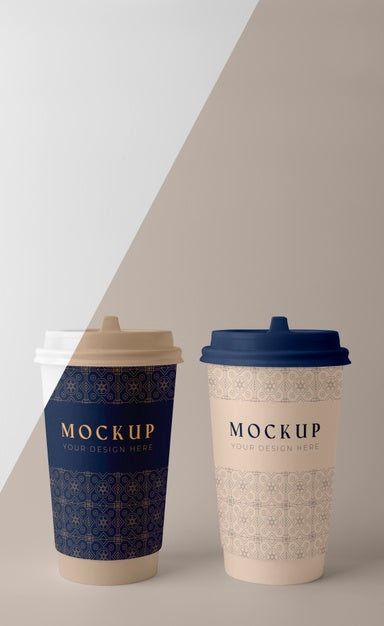 Composition Of Coffee Shop Cup Mock-Up Psd