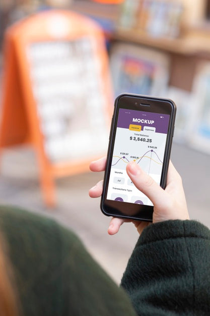 Composition Of Mobile Payment Application Mock-Up Psd