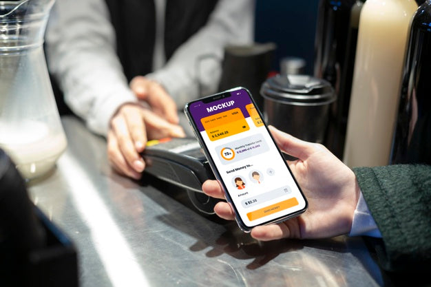Composition Of Mobile Payment Application Mock-Up Psd