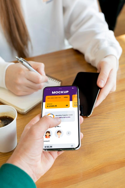 Composition Of Mobile Payment Application Mock-Up Psd