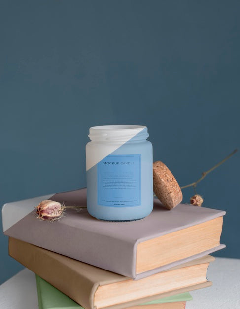 Composition Of Mock-Up Candle Packaging Psd