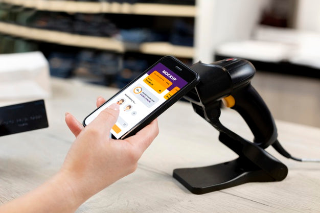 Composition Of Mock-Up Mobile Payment Application Psd