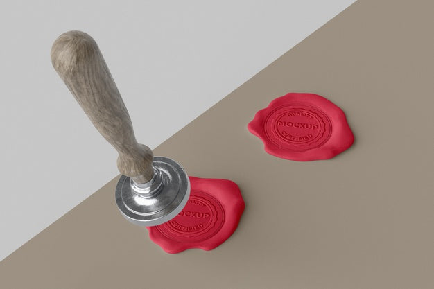Composition Of Mock-Up Seal For Envelope Psd