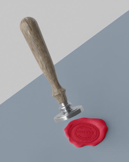 Composition Of Mock-Up Seal For Envelope Psd